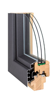 lesena okna, lesena/alu okna, soft 78