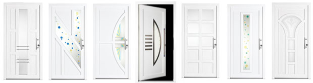 PVC vhodna vrata, mi-mont